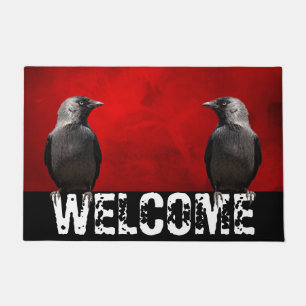 Paillasson Grunge Red Rug Deux Ravens Doormat