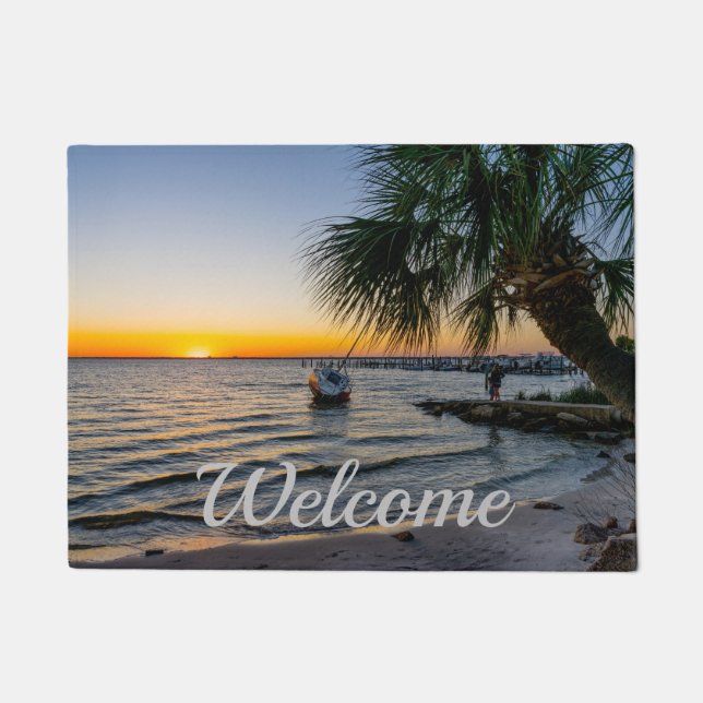 Paillasson Gulf Breeze Floride Sunset Welcome Doormat (Devant)