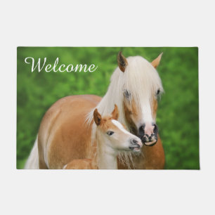 Paillasson Haflinger Horse Cute Fote Kiss Mum Photo _ Bienven