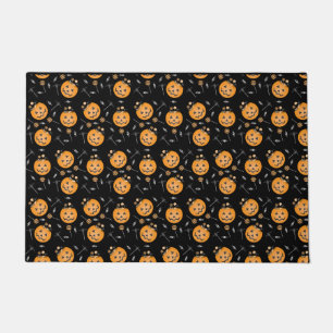 Paillasson Halloween Citrouille bonbon Bucket Black Orange