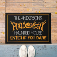 Halloween Custom Black Orange Haunted House Éffray