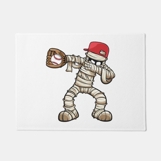Paillasson Halloween design pour les amateurs de baseball (Devant)