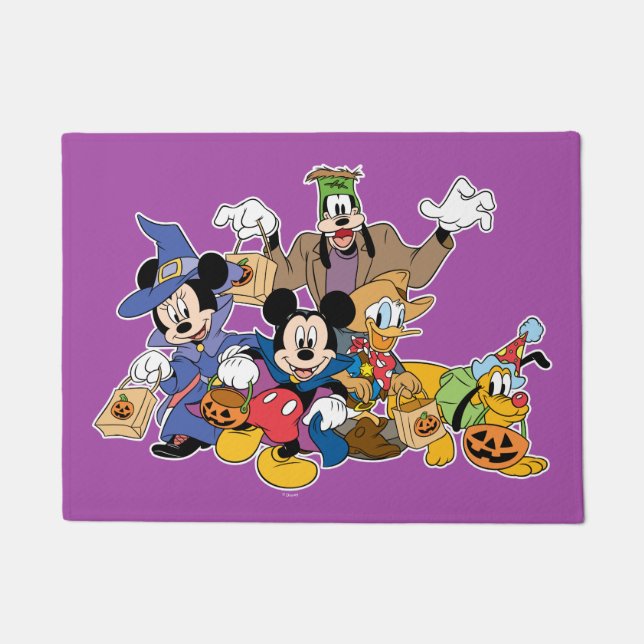 Paillasson Halloween Mickey et ses amis (Devant)