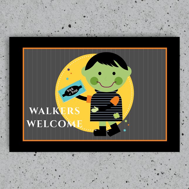 Paillasson Halloween Zombie souriant (Créateur téléchargé)