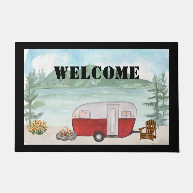 Paillasson Happy Camper Porte Mat Mat Porte Mat Mat (Devant)