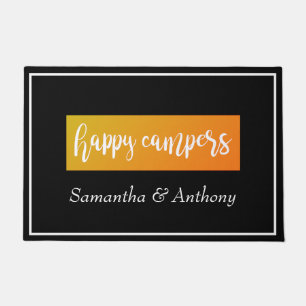 Paillasson Happy Campers N'importe quel nom RV Cabine encadré