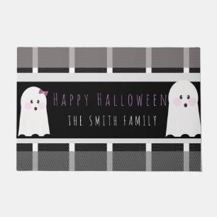Paillasson Happy Halloween Ghost Plaid Nom du Motif Doormat