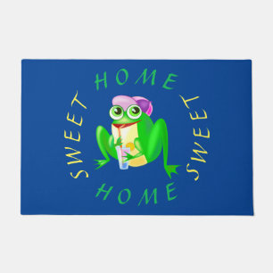 Paillasson Happy Party Frog - Home Sweet Home