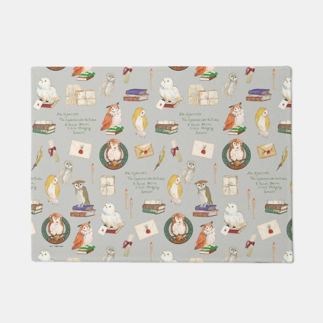 Paillasson HARRY POTTER™ | Motif de lettre de hibou (Devant)