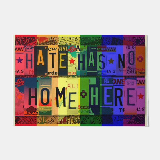 Paillasson Hate Has No Home Here Doormat, Kindness Doormat (Devant)