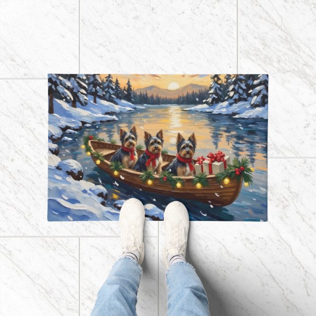 Paillasson Havanese Christmas Boat Holiday (Intérieur)
