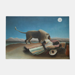 Paillasson Henri Rousseau Dormir Gitan Lion Peinture