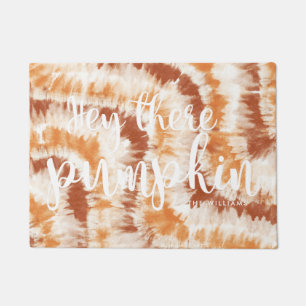 Paillasson Hey There Pumpkin Teinture Tie-Dye d'Automne
