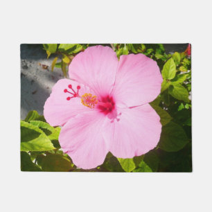Paillasson Hibiscus rose Fleur tropicale