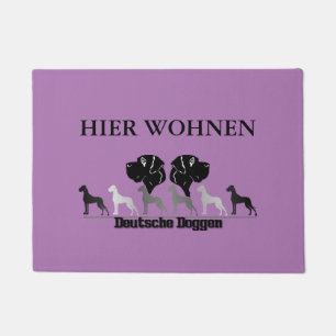 Paillasson Hier wohnen Doggen