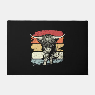 Paillasson Highland Cow Highland Cows Retro