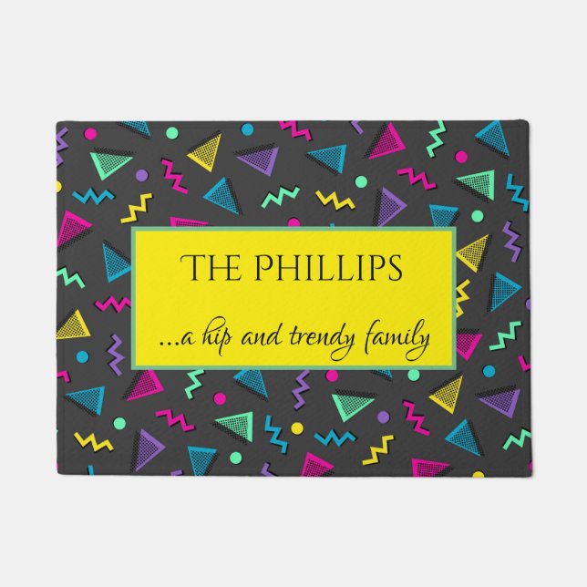 Paillasson Hip et tendance 80s Style Retro Welcome (Devant)