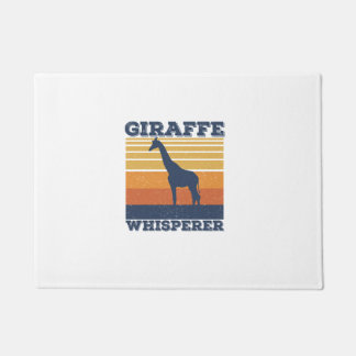 Paillasson Hommes Giraffe Whisperer Retro Animal Africain Vin