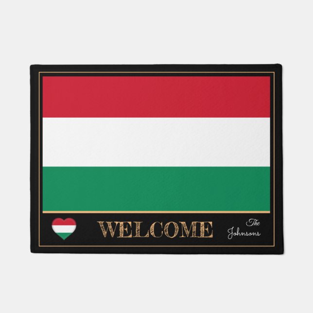 Paillasson Hongrie et Hongrie Flag house mats/sports Welcome (Devant)