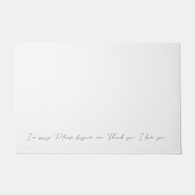 Paillasson Hooponopono gratitude minimaliste (Devant)