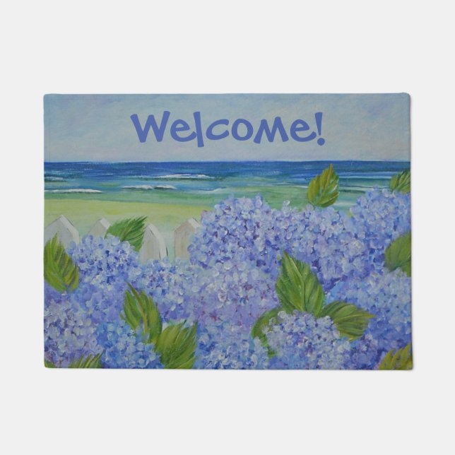 Paillasson Hortensias par la mer (Devant)