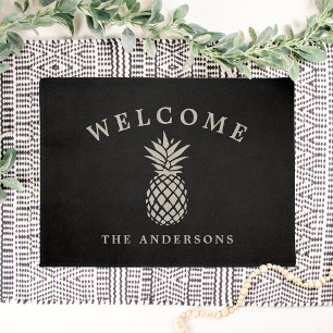 Paillasson Hospitalité tropicale   Ananas personnalisé