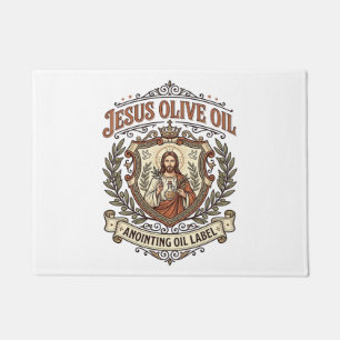 Paillasson Huile d'onction d'olive Jésus Étiquette Huile d'Ol
