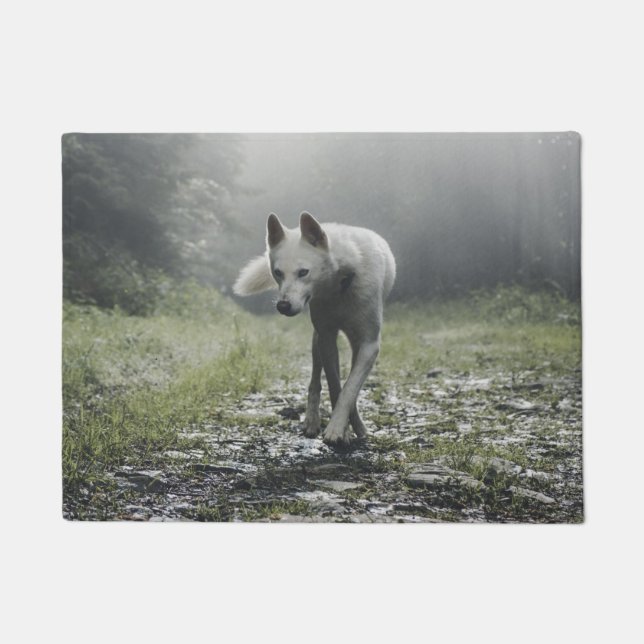 Paillasson Husky Sibérien Blanc (Devant)