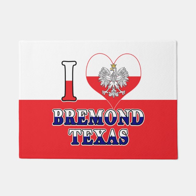 Paillasson I Heart Love Bremond Texas (Devant)