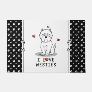 Paillasson I Love Westies - West Highland White Terriers