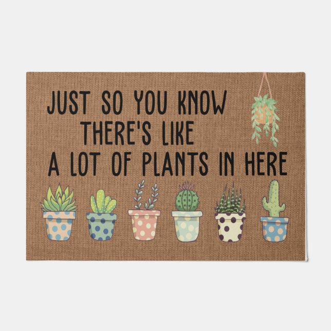 Paillasson Il y a beaucoup de Plantes ici (Devant)