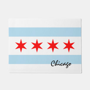 Paillasson Illinois State & Chicago Flag USA house mat /sport