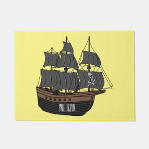 Paillasson Illustration de bateau pirate