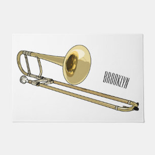 Paillasson Illustration de dessin animé de Trombone