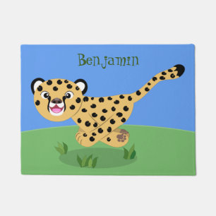 Paillasson Illustration de dessin animé d'un bébé guépard mig