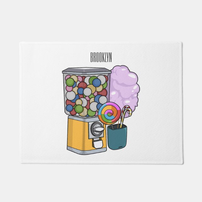 Paillasson Illustration de dessin de bonbon (Devant)