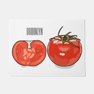 Paillasson Illustration de dessin sur la tomate