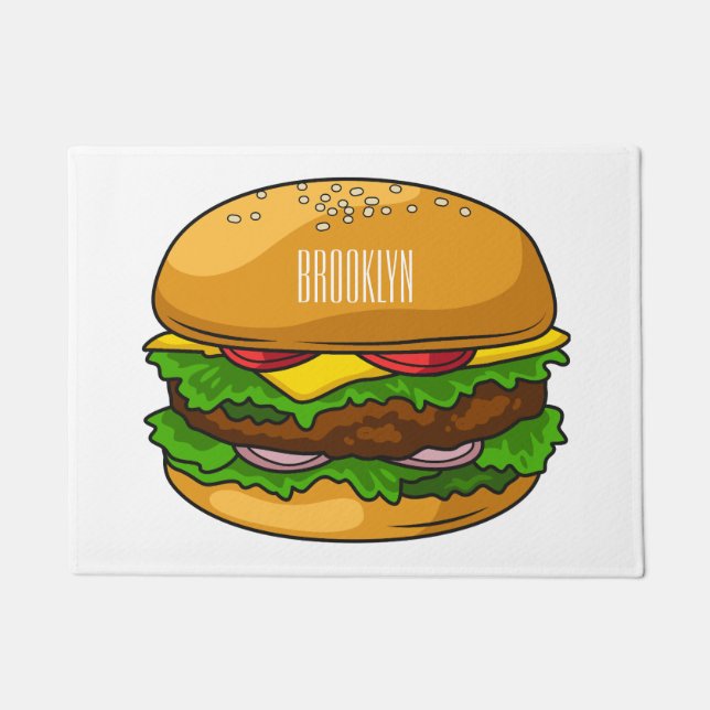Paillasson Illustration de Hamburger (Devant)