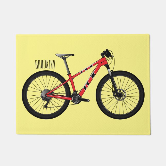 Paillasson Illustration de la bande dessinée de vélo (Devant)