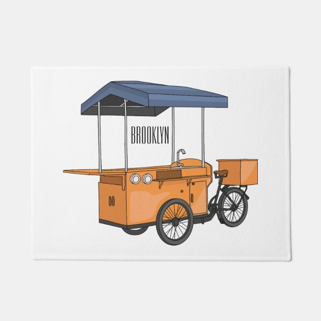 Paillasson Illustration de la carotte de vélo (Devant)