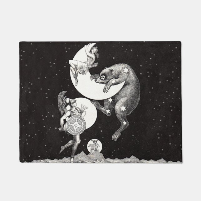 Paillasson Illustration de la nuit du dieu de l'univers du ci (Devant)