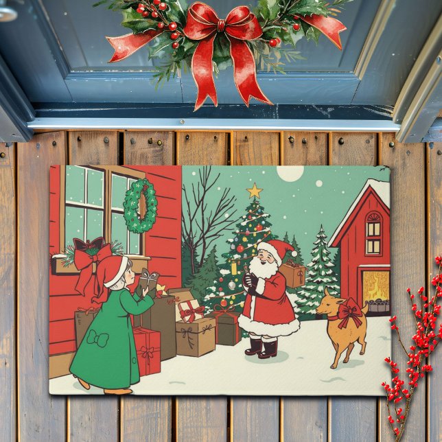 Paillasson Illustration de Noël Vintage (Créateur téléchargé)