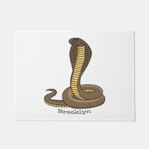 Paillasson Illustration de serpent à cobra Brown