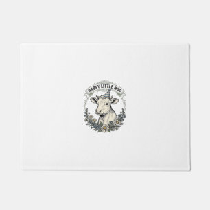Paillasson Illustration de veau d'anniversaire Gravure vintag