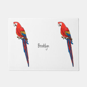 Paillasson Illustration du perroquet de macaw Scarlet