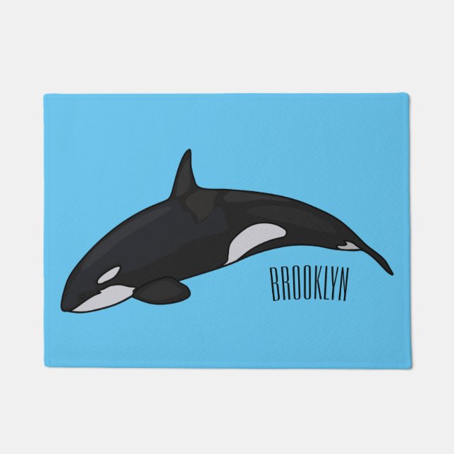Paillasson Illustration d'une baleine tueuse (Devant)