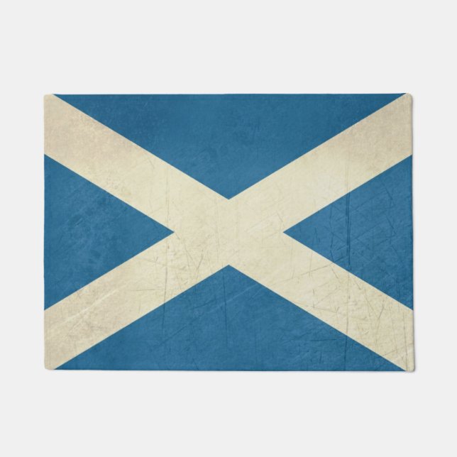 Paillasson Illustration écossaise grunge de drapeau (Devant)