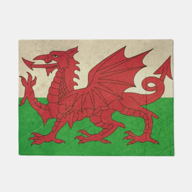 Paillasson Illustration grunge de drapeau de dragon de (Devant)
