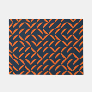 Paillasson Illustration ondulée orange, cool, moderne, tendan