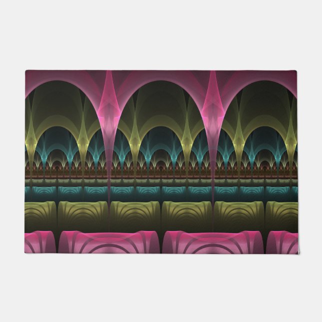 Paillasson Imaginaire spécial Motif Abstrait coloré Fractal (Devant)